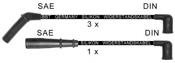 Комплект проводов зажигания BBT ZK1619