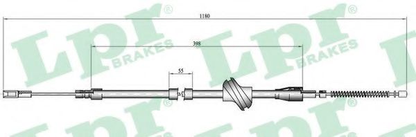 Трос, стояночная тормозная система LPR C0045B