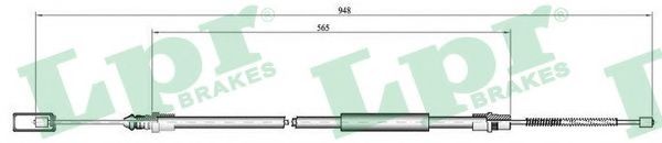Трос, стояночная тормозная система COFLE 10678