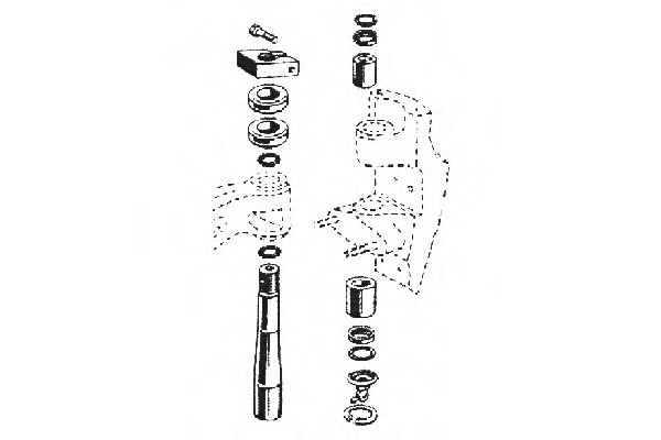Ремкомплект, шкворень поворотного кулака OCAP 0927360