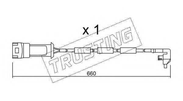 Сигнализатор, износ тормозных колодок TRUSTING SU.090
