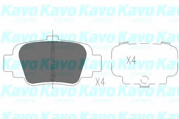 Комплект тормозных колодок, дисковый тормоз KAVO PARTS KBP-6547