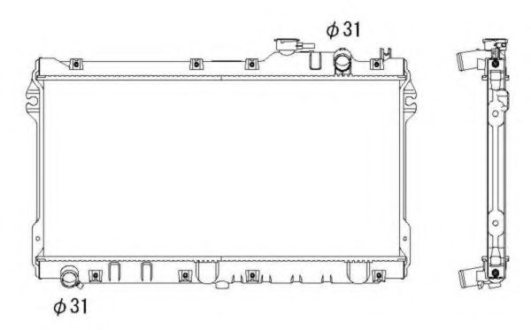 Радиатор, охлаждение двигателя NRF 506522