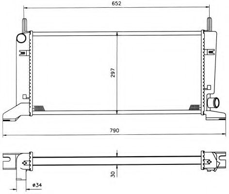 Радиатор, охлаждение двигателя NRF 509500