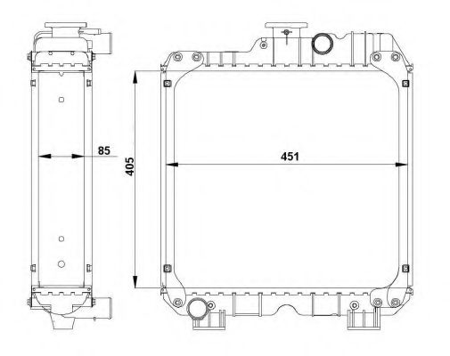 Радиатор, охлаждение двигателя NRF 54100