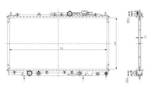 Радиатор, охлаждение двигателя NRF 56078