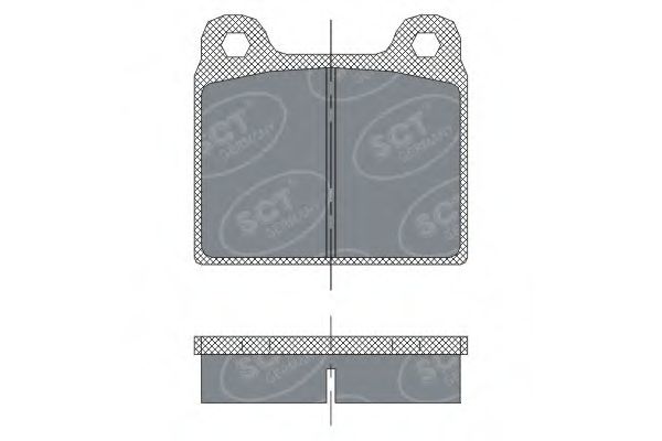 Комплект тормозных колодок, дисковый тормоз SCT Germany SP 251 PR