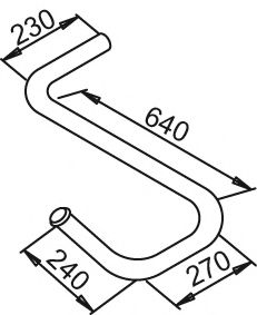 Труба выхлопного газа DINEX 50126