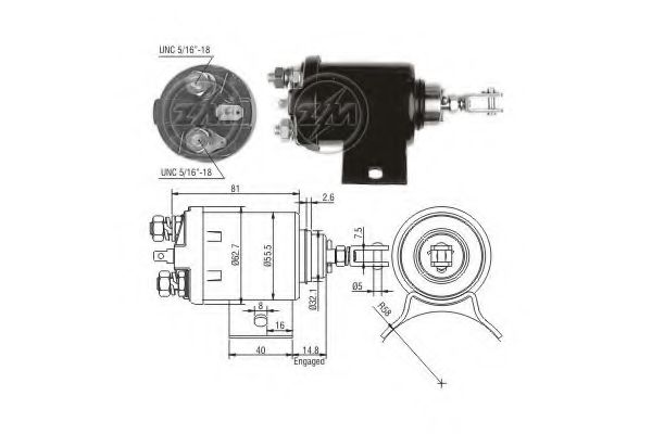 Тяговое реле, стартер ERA 1518