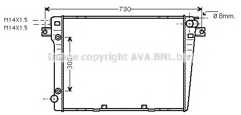 Радиатор, охлаждение двигателя AVA QUALITY COOLING BW2058