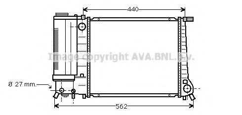 Радиатор, охлаждение двигателя AVA QUALITY COOLING BW2081