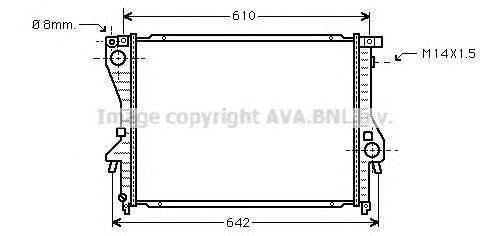 Радиатор, охлаждение двигателя AVA QUALITY COOLING BWA2222