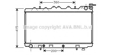 Радиатор, охлаждение двигателя AVA QUALITY COOLING DN2125