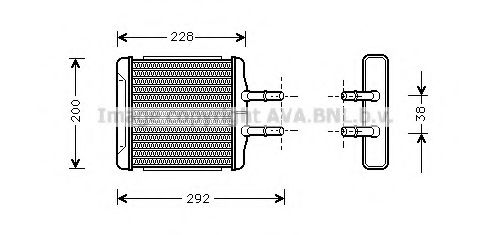 Теплообменник, отопление салона AVA QUALITY COOLING DW6027