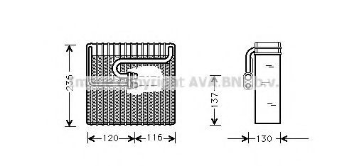 Испаритель, кондиционер AVA QUALITY COOLING DWV035