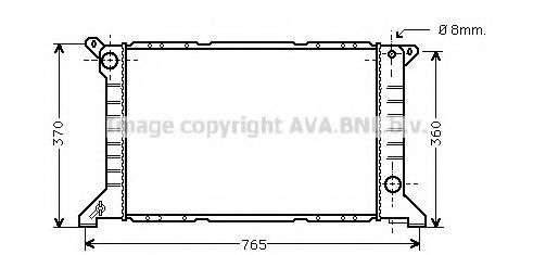 Радиатор, охлаждение двигателя AVA QUALITY COOLING FD2203