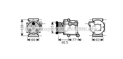 Компрессор, кондиционер AVA QUALITY COOLING FDK434