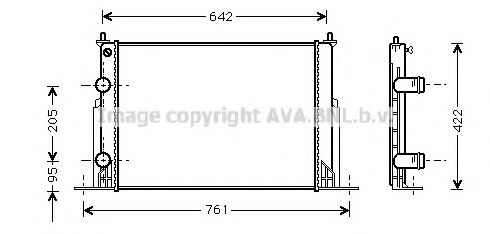 Радиатор, охлаждение двигателя AVA QUALITY COOLING FTA2244