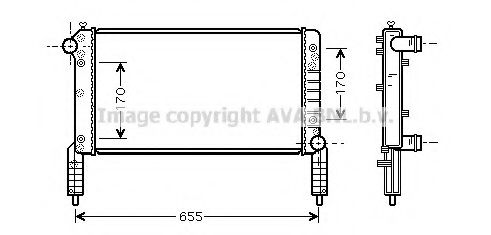 Радиатор, охлаждение двигателя AVA QUALITY COOLING FTA2263