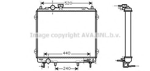 Радиатор, охлаждение двигателя AVA QUALITY COOLING HY2115