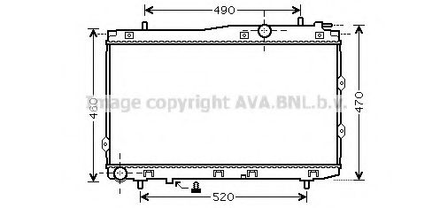 Радиатор, охлаждение двигателя AVA QUALITY COOLING KA2086