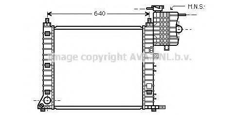 Радиатор, охлаждение двигателя AVA QUALITY COOLING MS2348