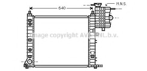 Радиатор, охлаждение двигателя AVA QUALITY COOLING MSA2350