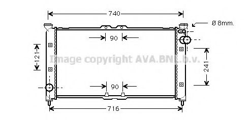 Радиатор, охлаждение двигателя AVA QUALITY COOLING MZ2135