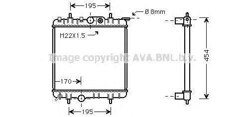 Радиатор, охлаждение двигателя AVA QUALITY COOLING PE2188