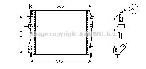 Радиатор, охлаждение двигателя AVA QUALITY COOLING RT2309