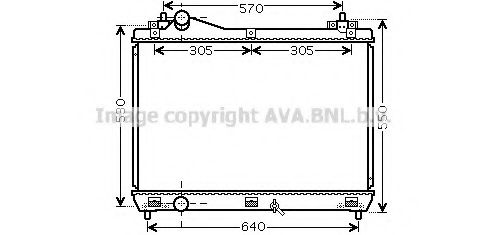 Радиатор, охлаждение двигателя AVA QUALITY COOLING SZ2104