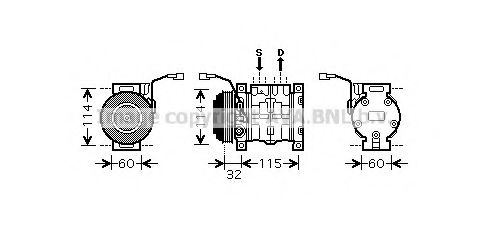 Компрессор, кондиционер AVA QUALITY COOLING SZAK110