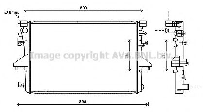 Радиатор, охлаждение двигателя AVA QUALITY COOLING VW2317