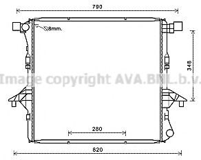 Радиатор, охлаждение двигателя AVA QUALITY COOLING VW2363