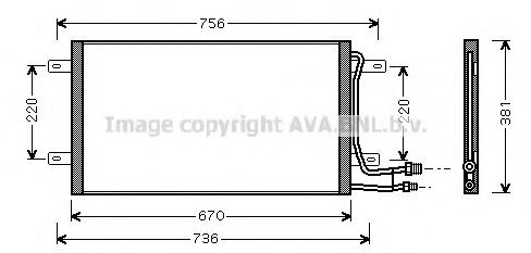 Конденсатор, кондиционер AVA QUALITY COOLING VW5187