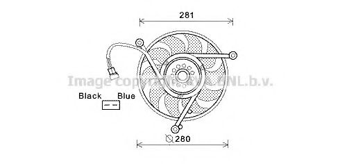 Вентилятор, охлаждение двигателя AVA QUALITY COOLING VW7531