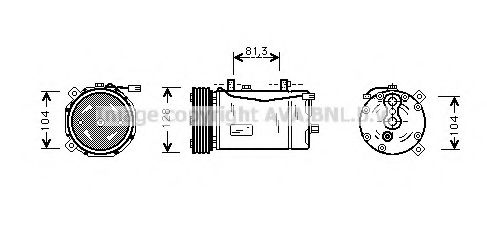 Компрессор, кондиционер AVA QUALITY COOLING VWAK164