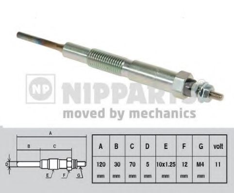 Свеча накаливания NIPPARTS J5713010