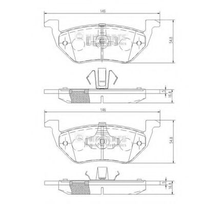 Комплект тормозных колодок, дисковый тормоз NIPPARTS N3613025