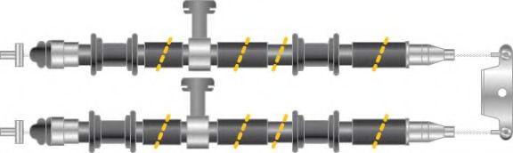 Трос, стояночная тормозная система MGA KC4629