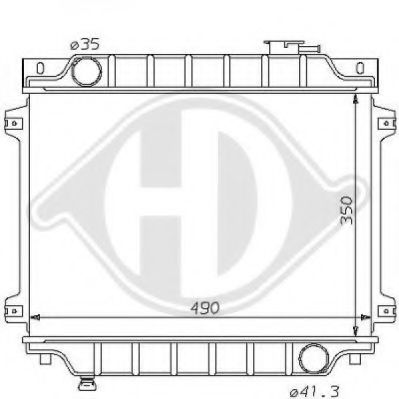 Радиатор, охлаждение двигателя DIEDERICHS 8120111