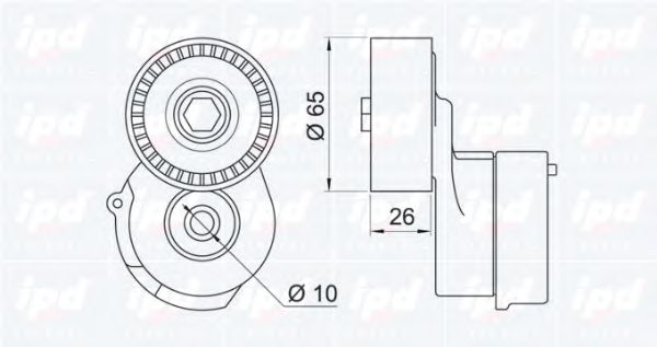 Натяжная планка, поликлиновой ремень IPD 153159