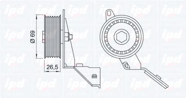 Паразитный / ведущий ролик, поликлиновой ремень IPD 153464