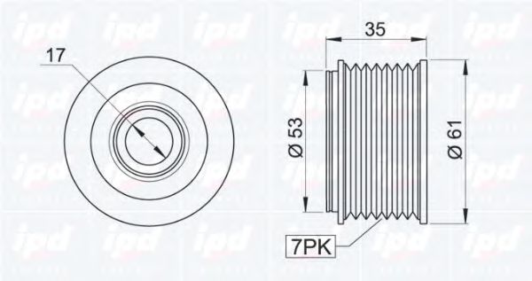 Механизм свободного хода генератора IPD 153299