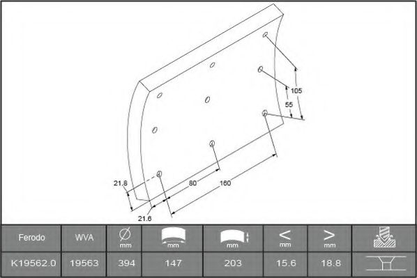 Комплект тормозных башмаков, барабанные тормоза ABEX B2083932