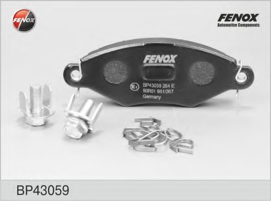Комплект тормозных колодок, дисковый тормоз FENOX BP43059