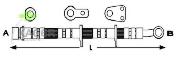 Тормозной шланг KAGER 38-0364