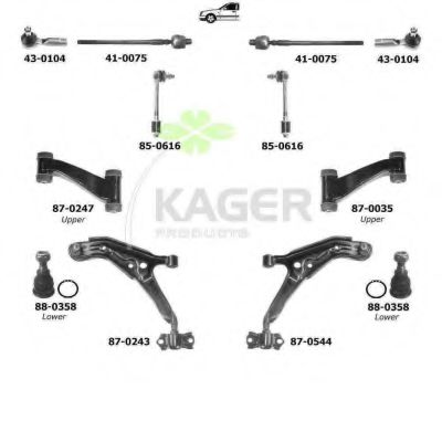 Подвеска колеса KAGER 800142