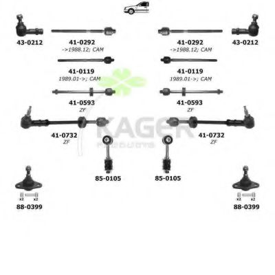 Подвеска колеса KAGER 800198