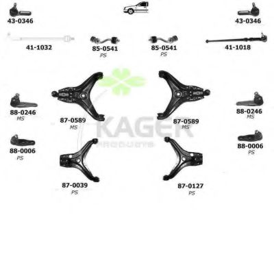 Подвеска колеса KAGER 800278